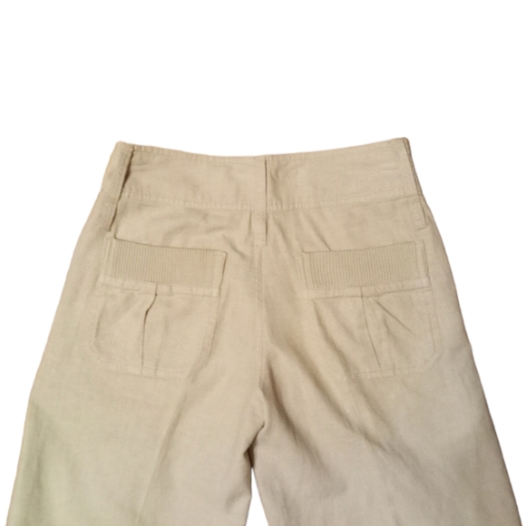 Nicholas K women's sustainable linen button flap cuffed Bermuda shorts S… - Picture 6 of 7